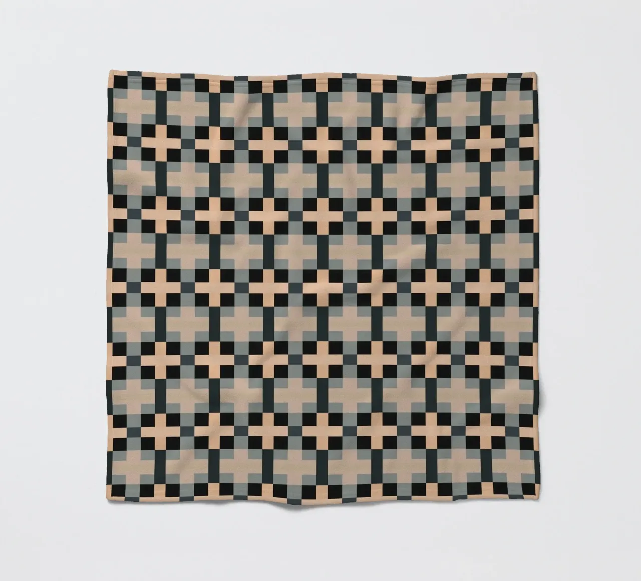 Minimal Muted color geometrical pattern fleece blanket by Little Dean