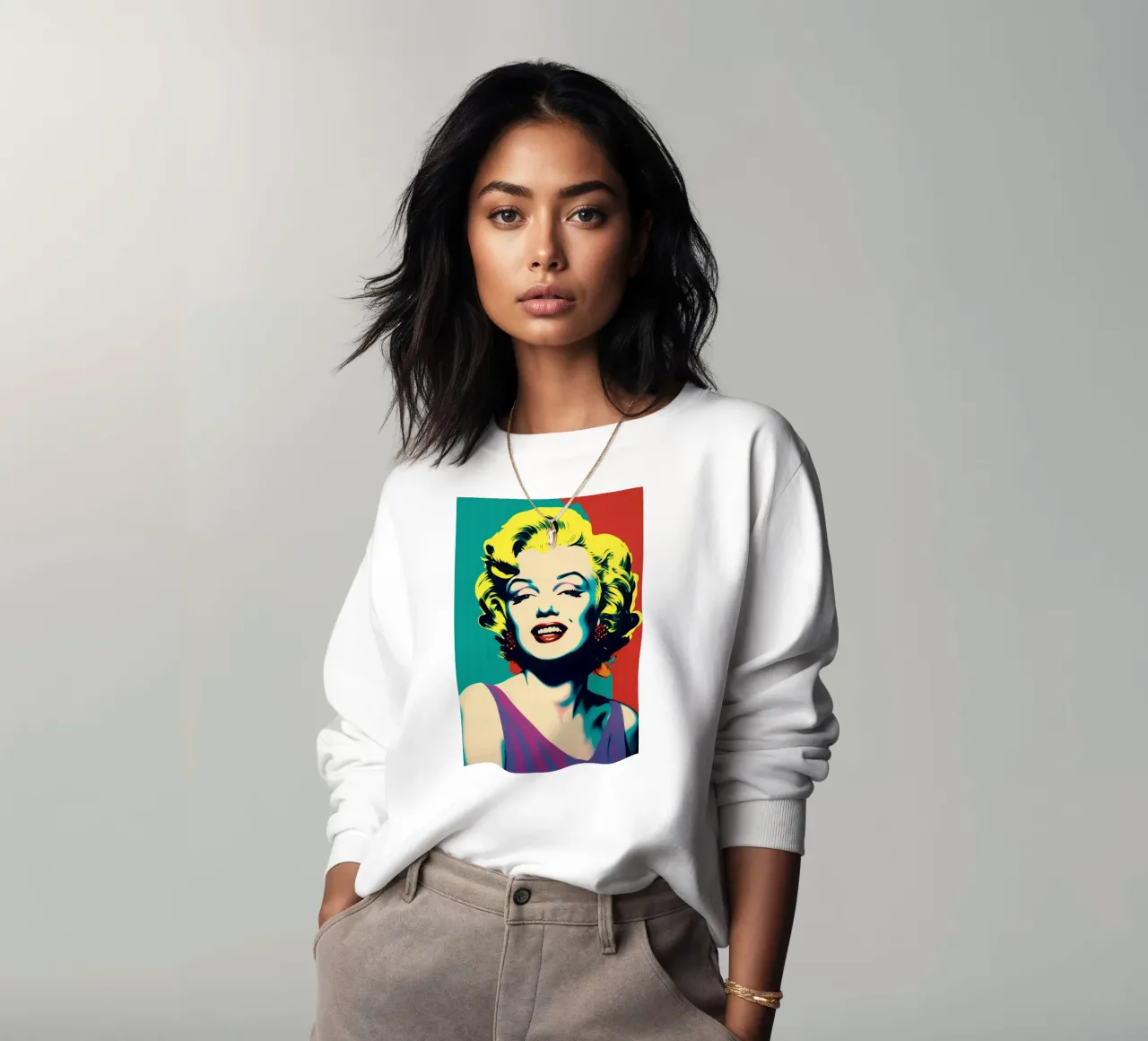 Marilyn Monroe | Pop Art a colori vivaci felpa da Autofocus