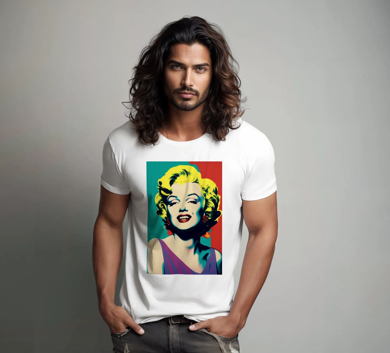 Marilyn Monroe | Pop Art a colori vivaci t-shirt da Autofocus