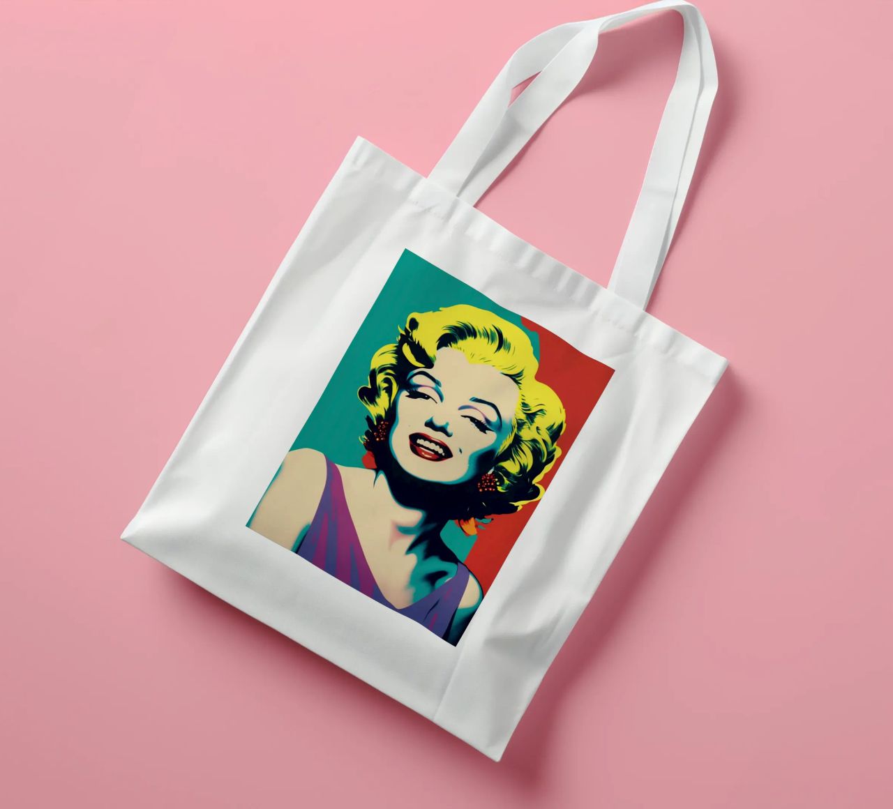 Marilyn Monroe | Pop Art a colori vivaci borsa in juta da Autofocus