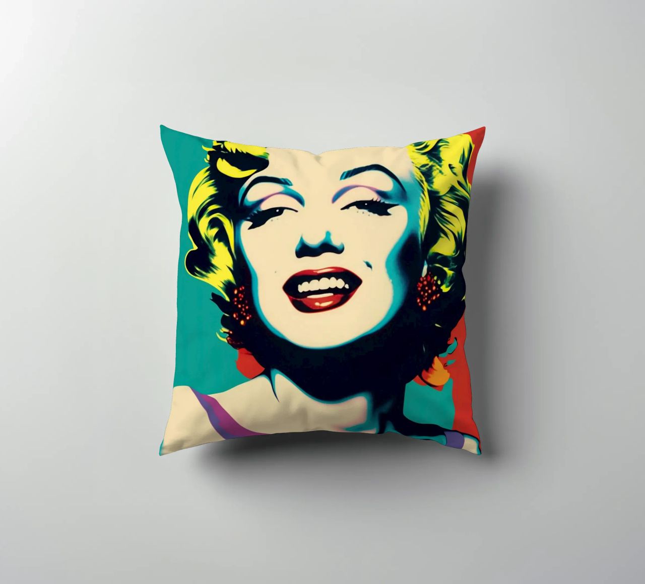 Marilyn Monroe | Pop Art a colori vivaci cuscino da Autofocus