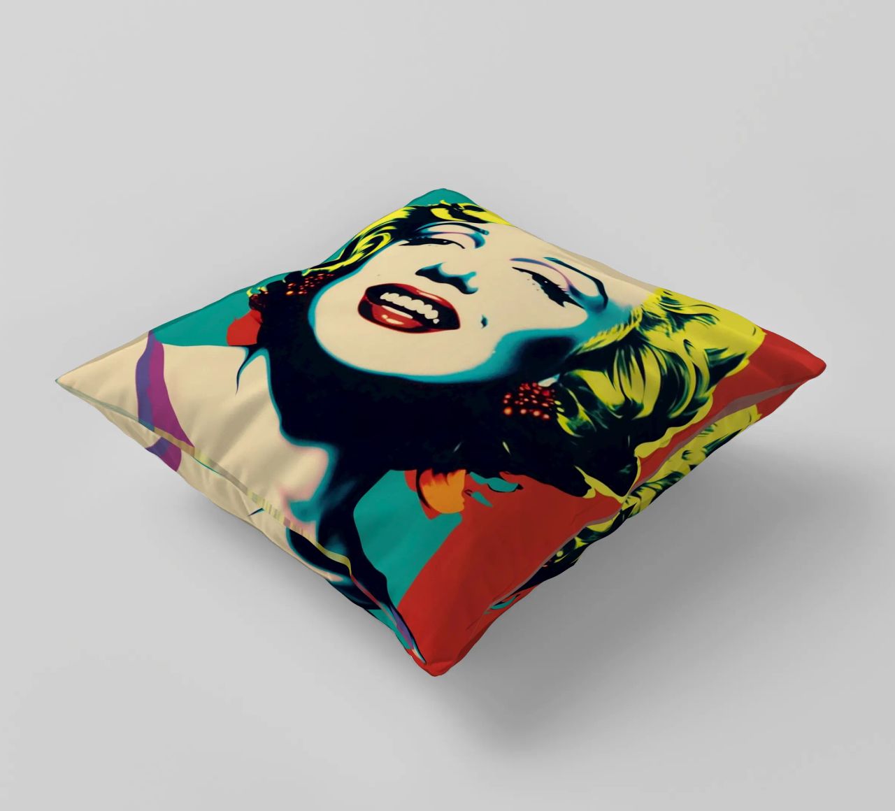 Marilyn Monroe | Pop Art a colori vivaci cuscino da Autofocus