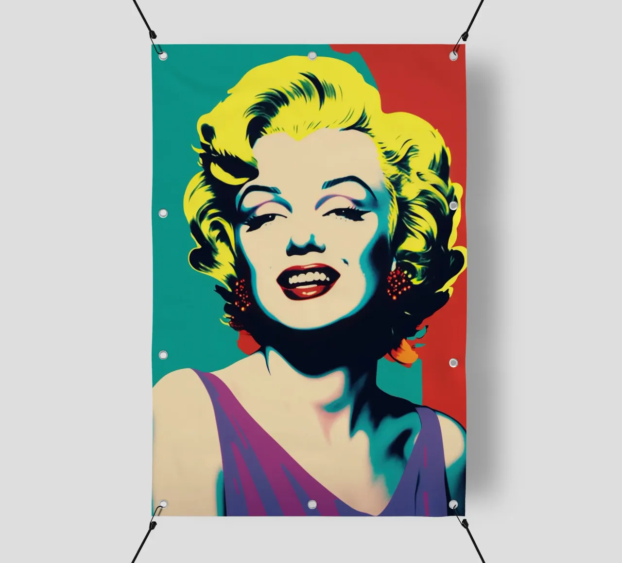 Marilyn Monroe | Pop Art a colori vivaci telo in pvc da Autofocus