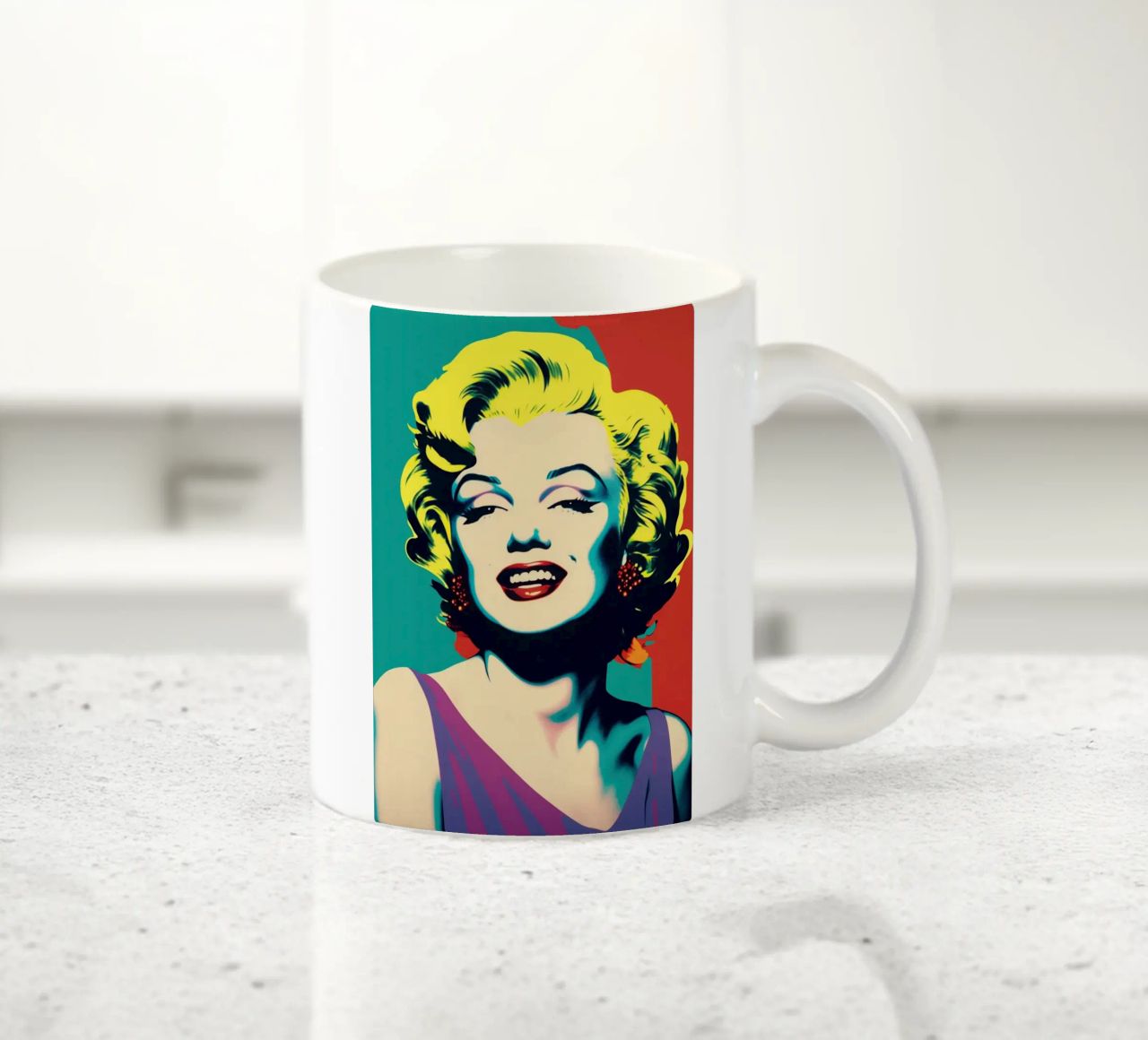 Marilyn Monroe | Pop Art a colori vivaci tazza in ceramica da Autofocus