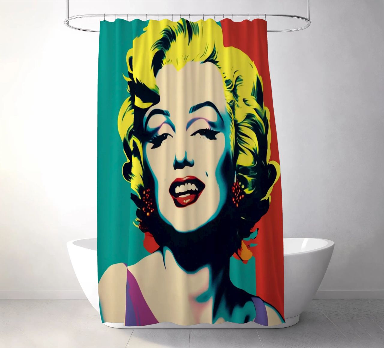 Marilyn Monroe | Pop Art a colori vivaci tenda da doccia da Autofocus