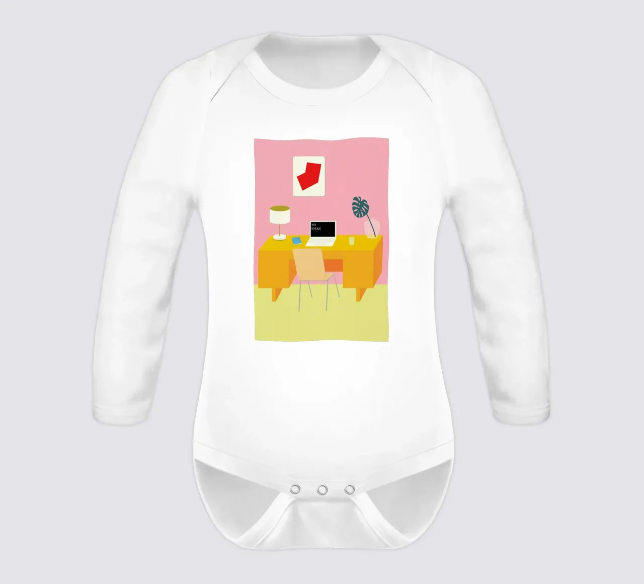 No Ideas long-sleeve baby romper by Rosi Feist