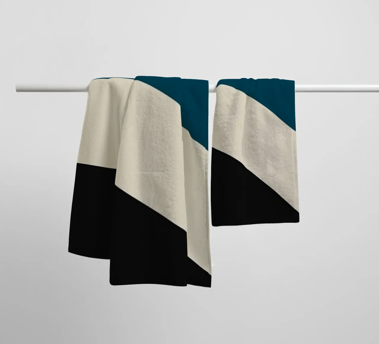 Bauhaus beach wave towel by Little Dean