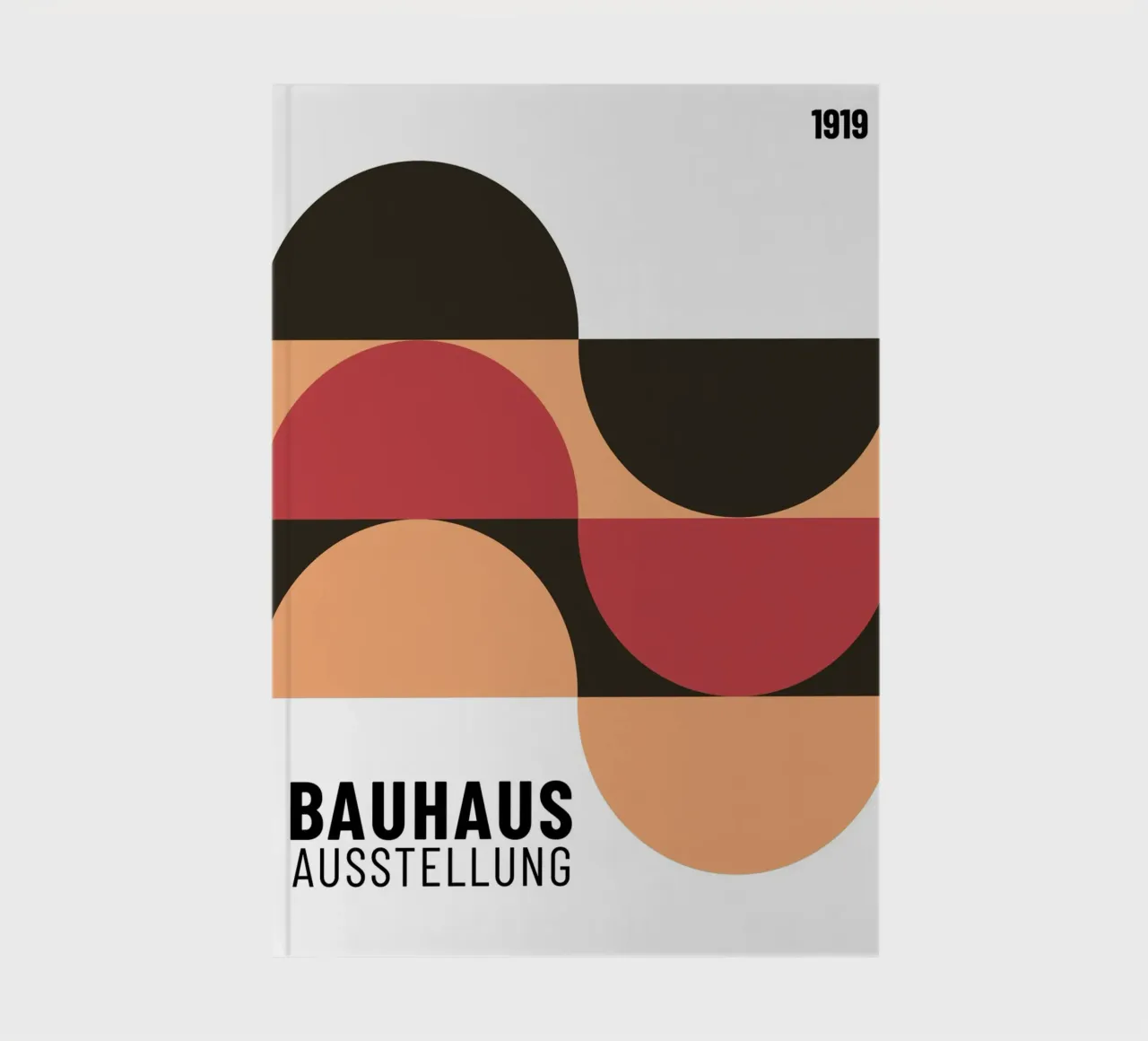 Exposition Bauhaus 1919 Geometric Color Pattern carnet de notes de NorwesClub