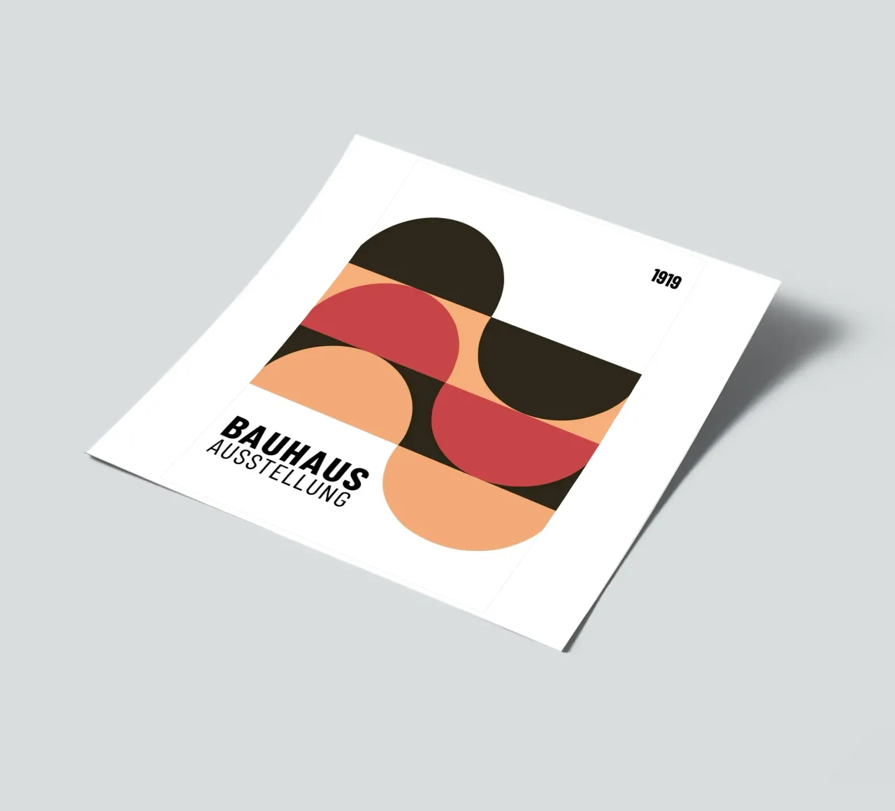 Bauhaus Exhibition 1919 Geometric Colour Pattern sticker sheet by NorwesClub
