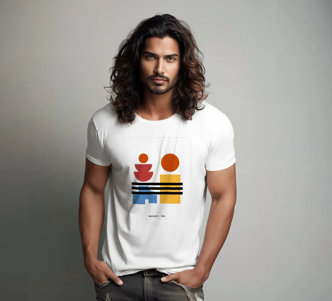 Geometric Abstract Circles Shapes Color 1923 Print t-shirt by NorwesClub