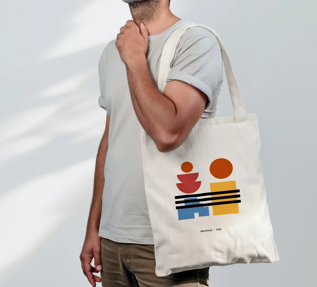 Geometric Abstract Circles Shapes Color 1923 Print tote bag by NorwesClub