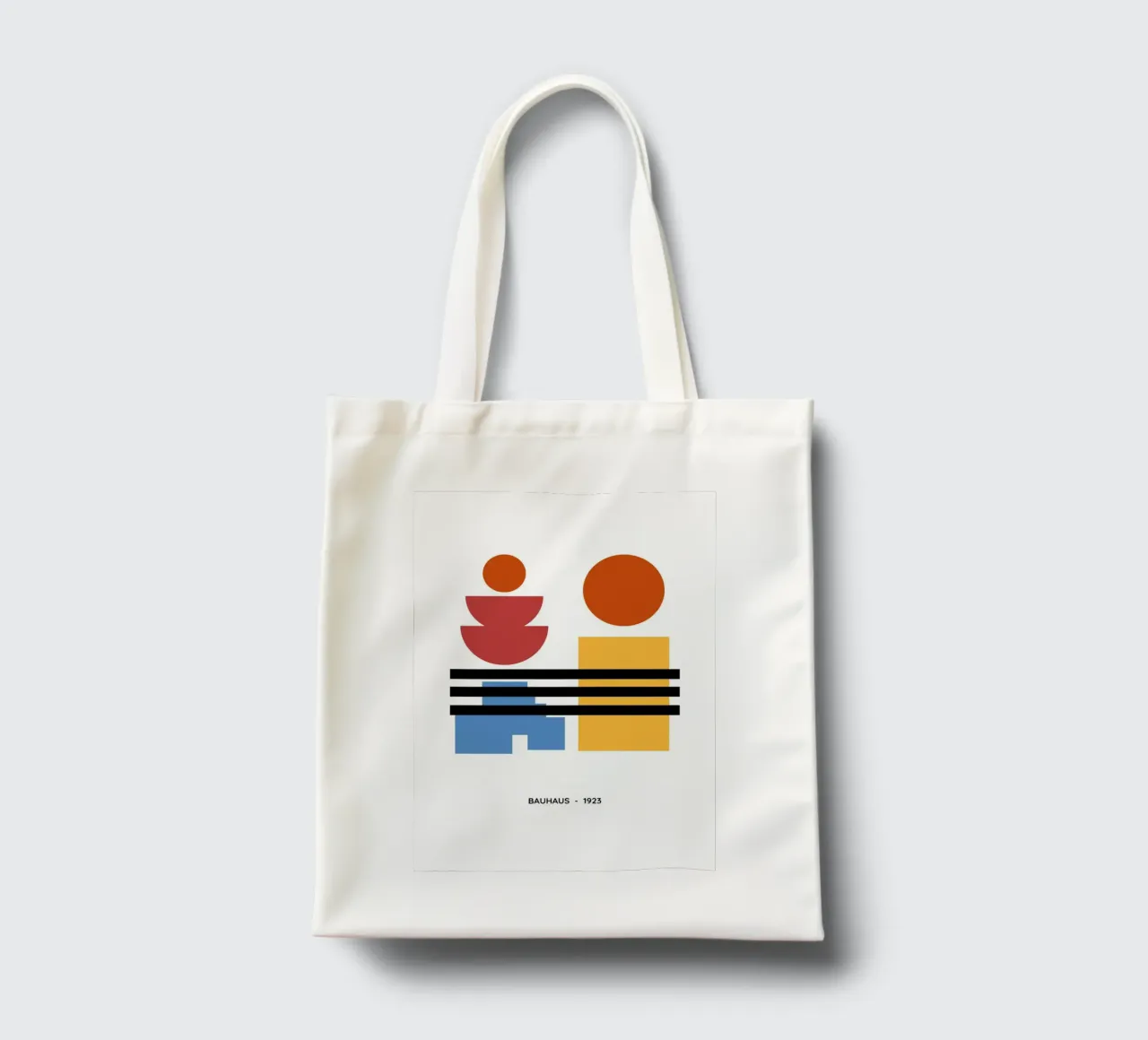 Geometric Abstract Circles Shapes Color 1923 Print tote bag by NorwesClub