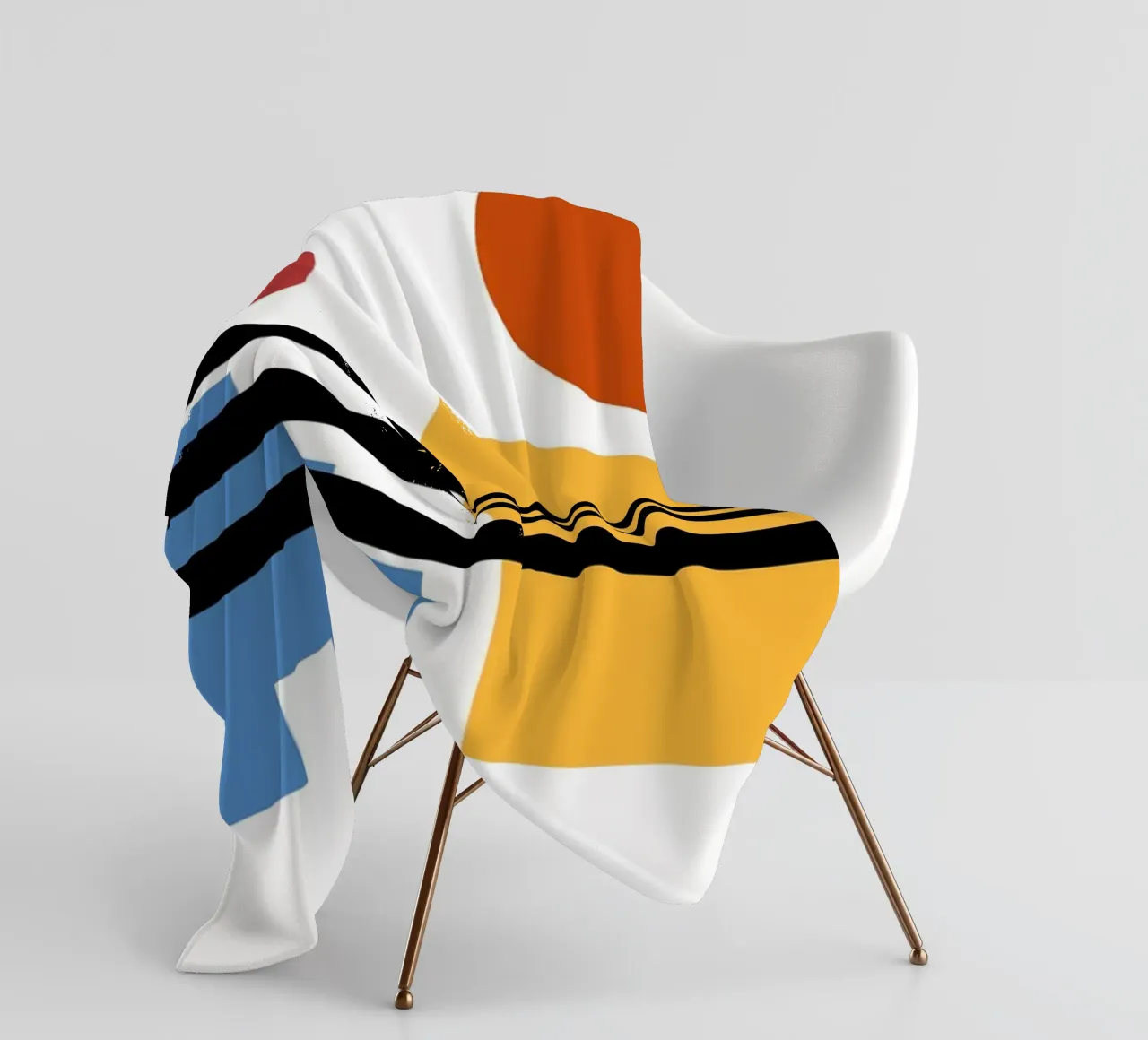 Geometric Abstract Circles Shapes Color 1923 Print fleece blanket by NorwesClub