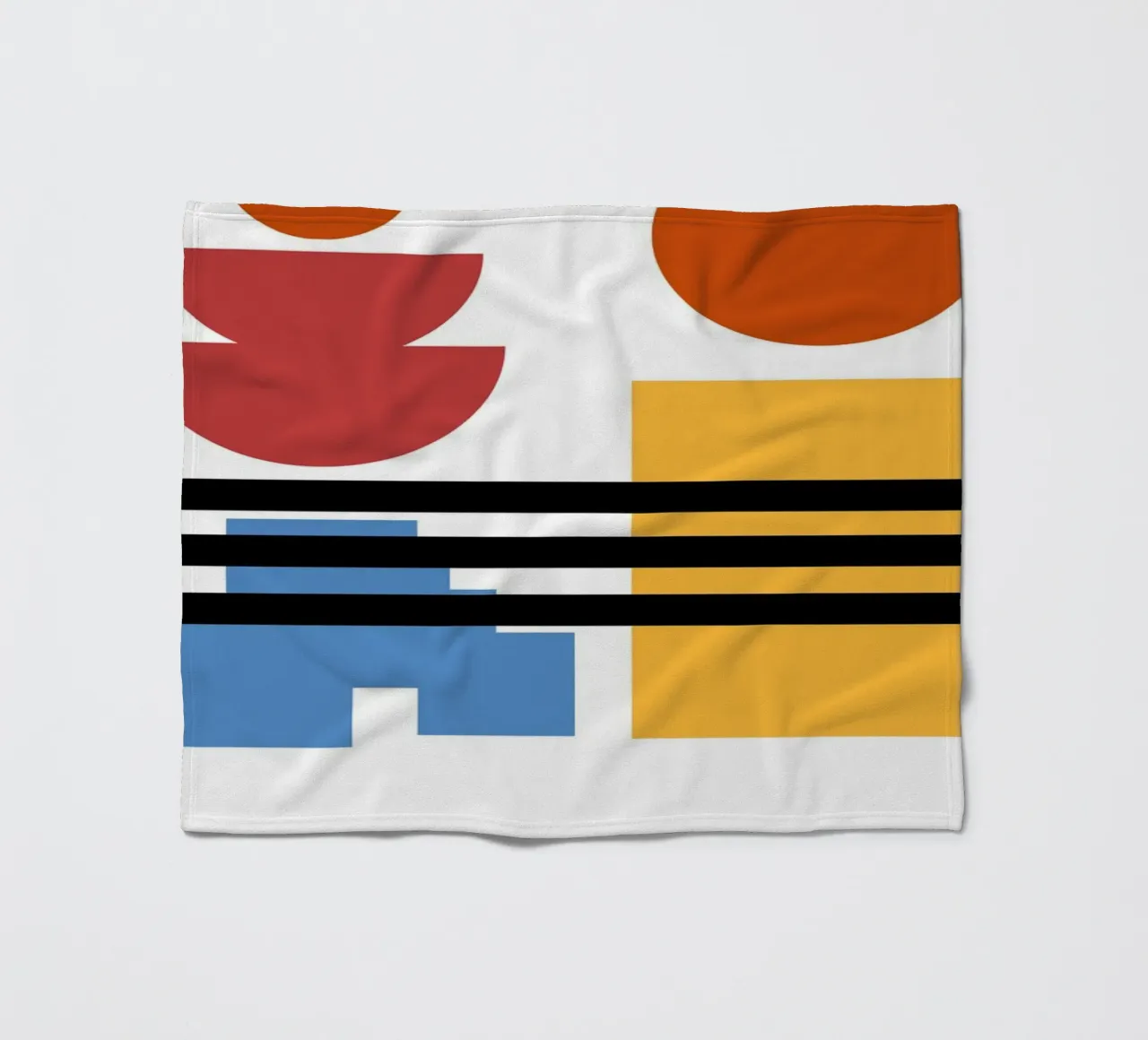 Geometric Abstract Circles Shapes Color 1923 Print fleece blanket by NorwesClub