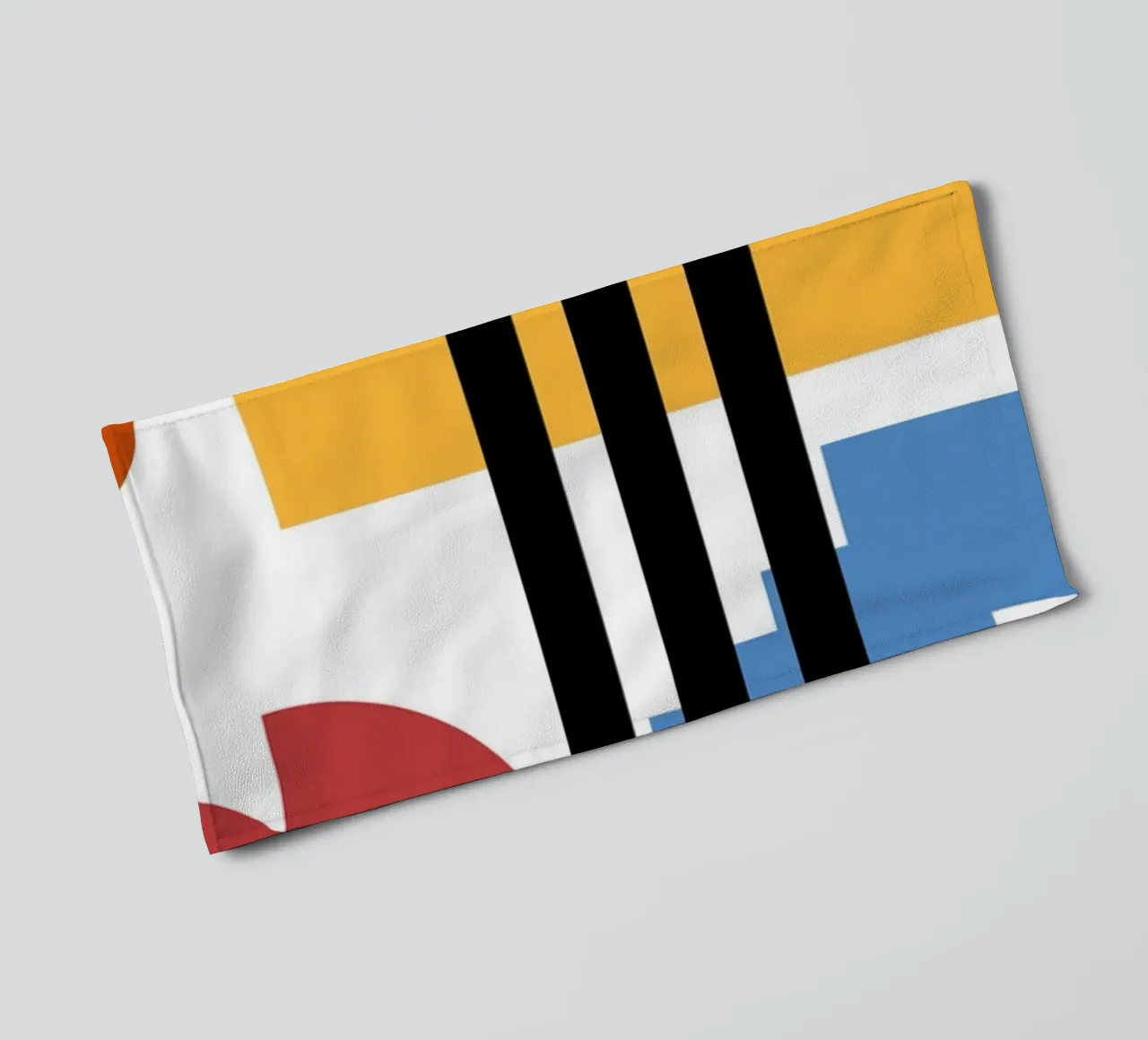 Geometric Abstract Circles Shapes Color 1923 Print towel by NorwesClub