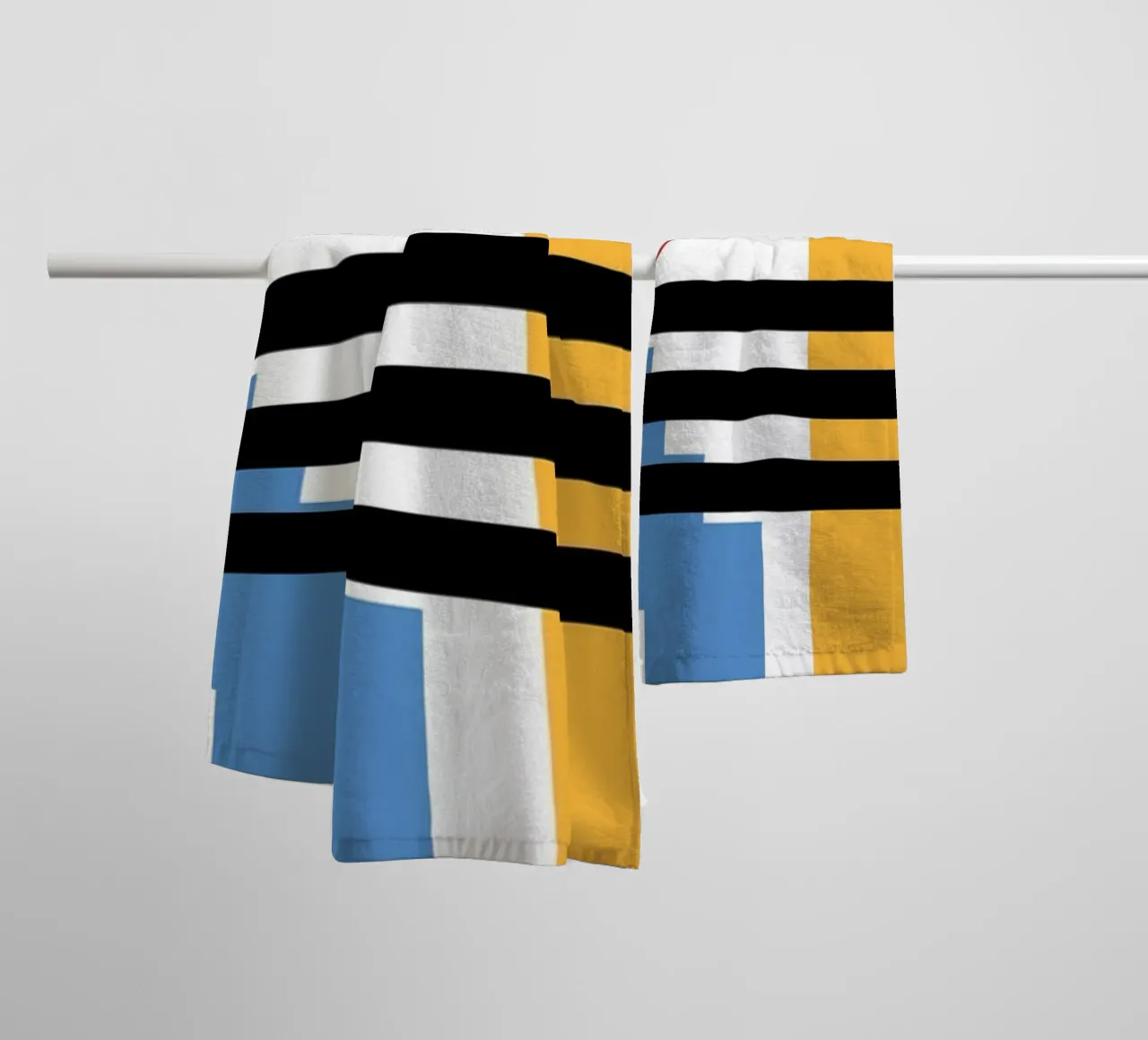 Geometric Abstract Circles Shapes Color 1923 Print towel by NorwesClub