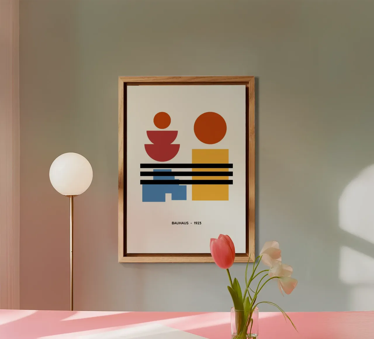 Geometric Abstract Circles Shapes Color 1923 Print alu-dibond by NorwesClub