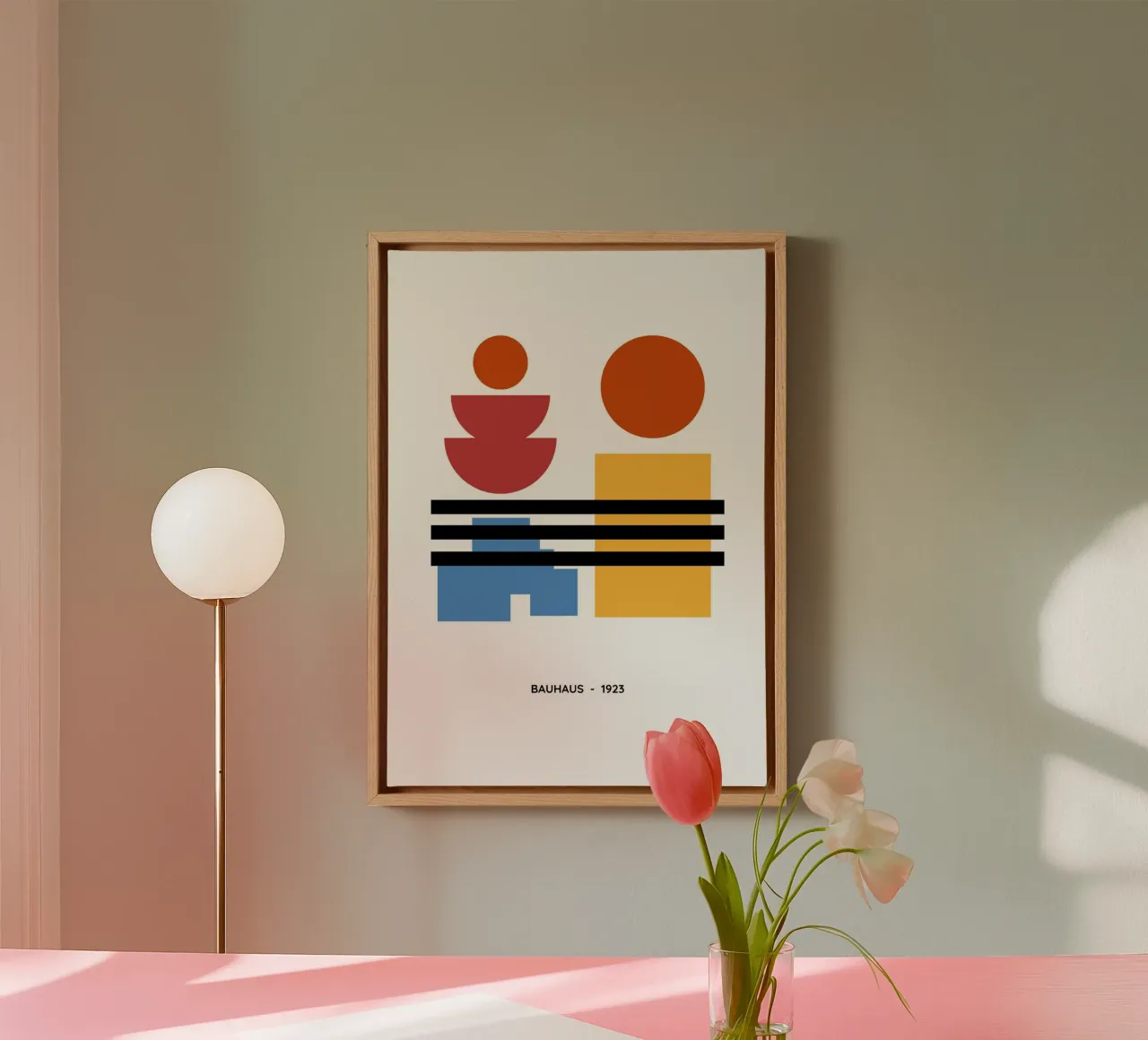 Geometric Abstract Circles Shapes Color 1923 Print canvas by NorwesClub