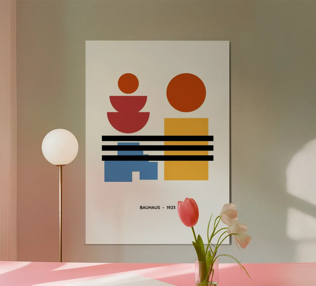 Geometric Abstract Circles Shapes Color 1923 Print hahnemühle by NorwesClub