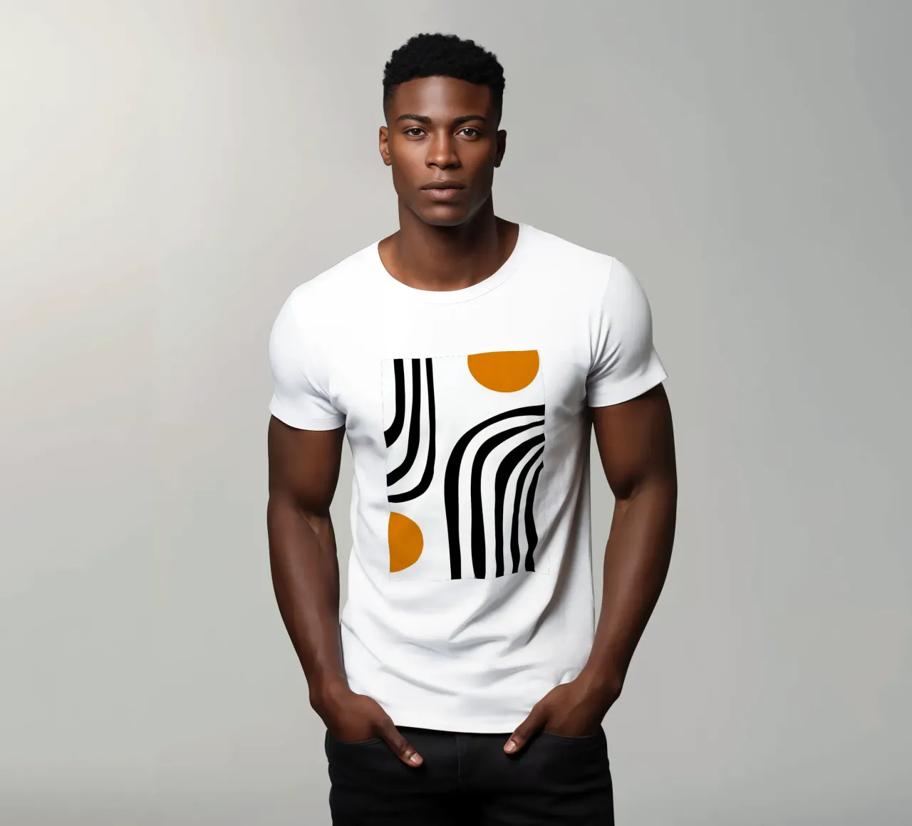 Geometrico astratto Curve Forme Colore Stampa t-shirt da NorwesClub