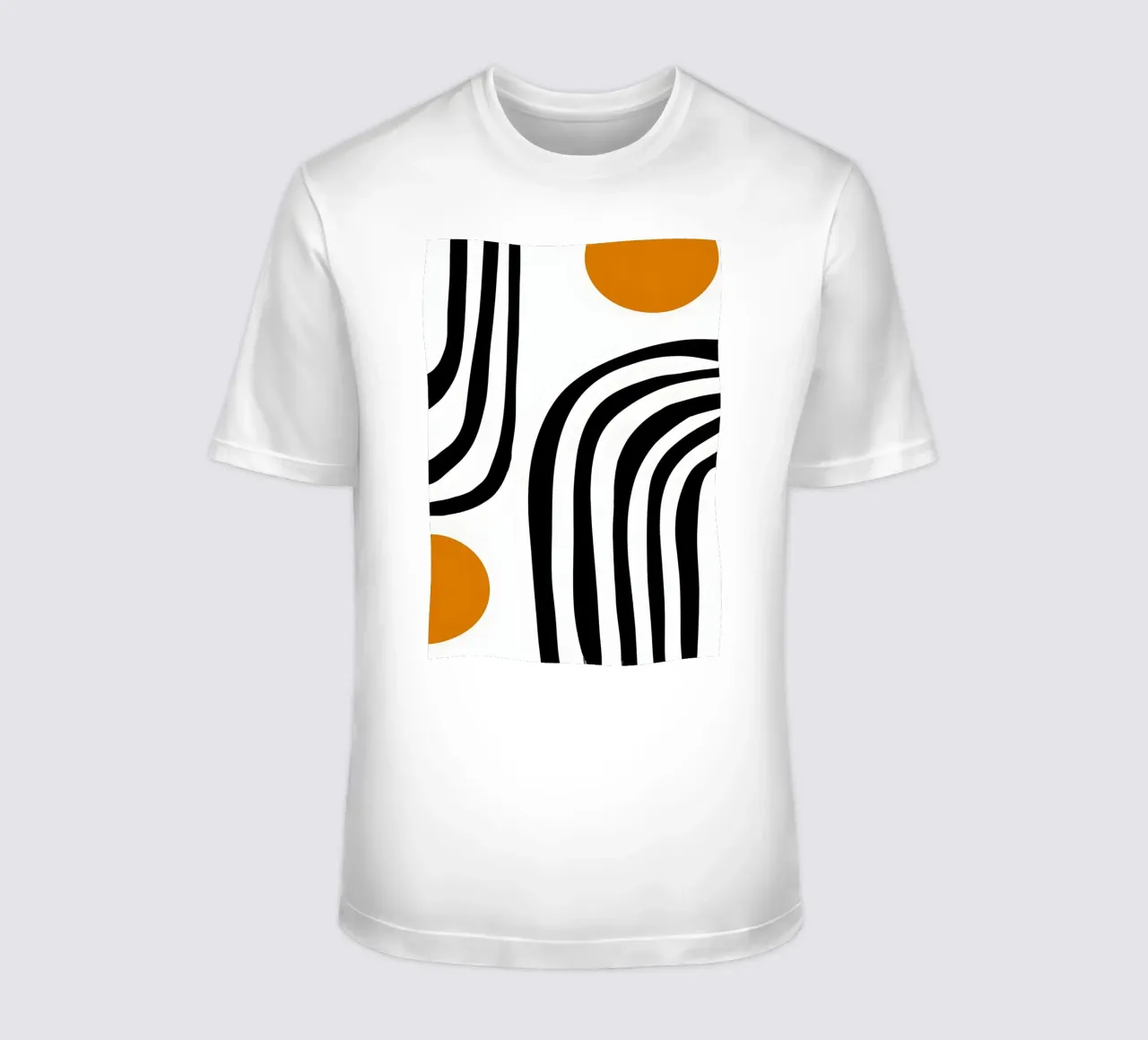 Geometrico astratto Curve Forme Colore Stampa t-shirt da NorwesClub
