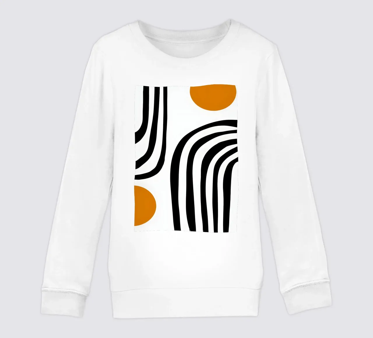 Geometrico astratto Curve Forme Colore Stampa felpa bambino da NorwesClub