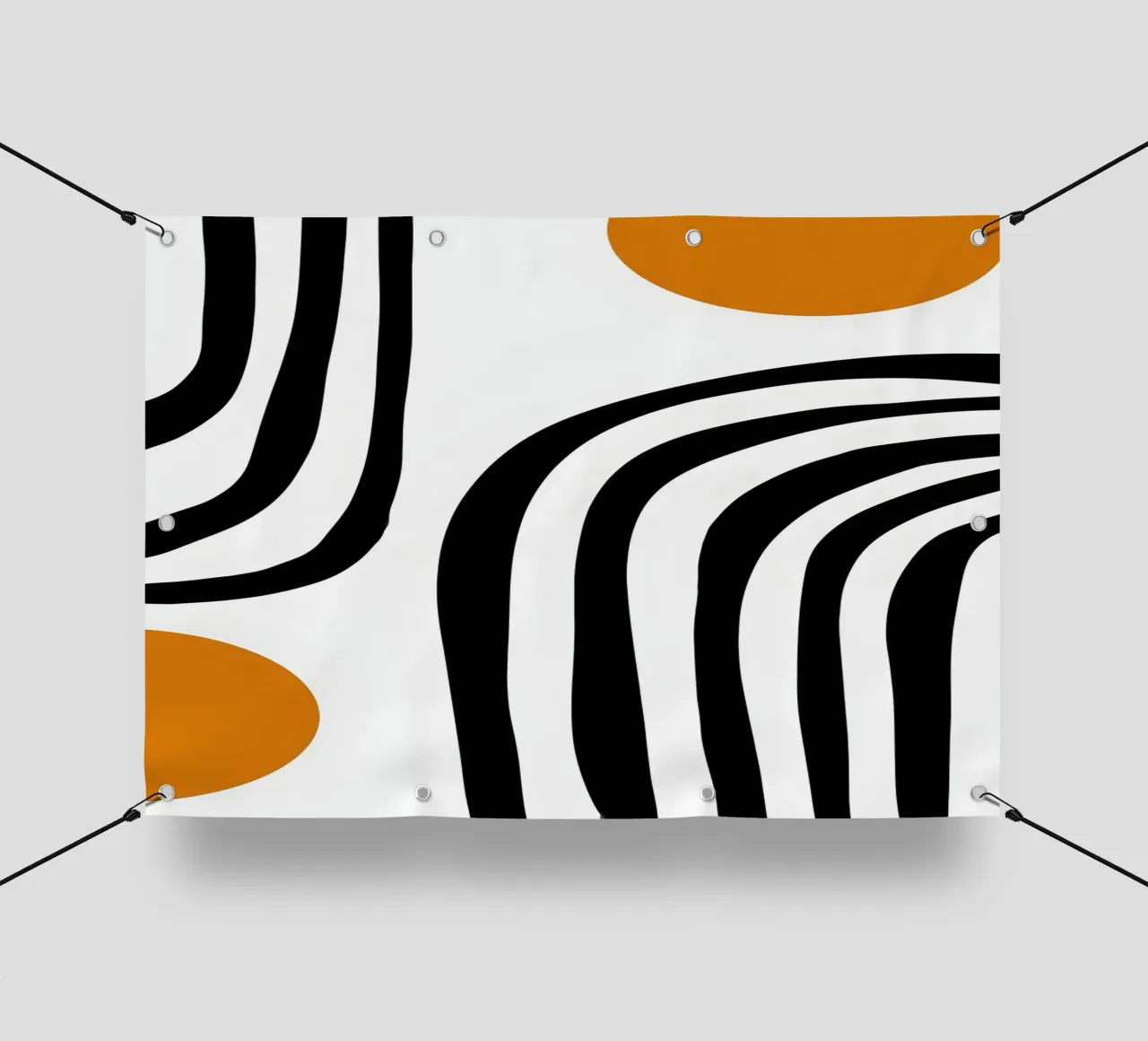 Geometrico astratto Curve Forme Colore Stampa telo in pvc da NorwesClub