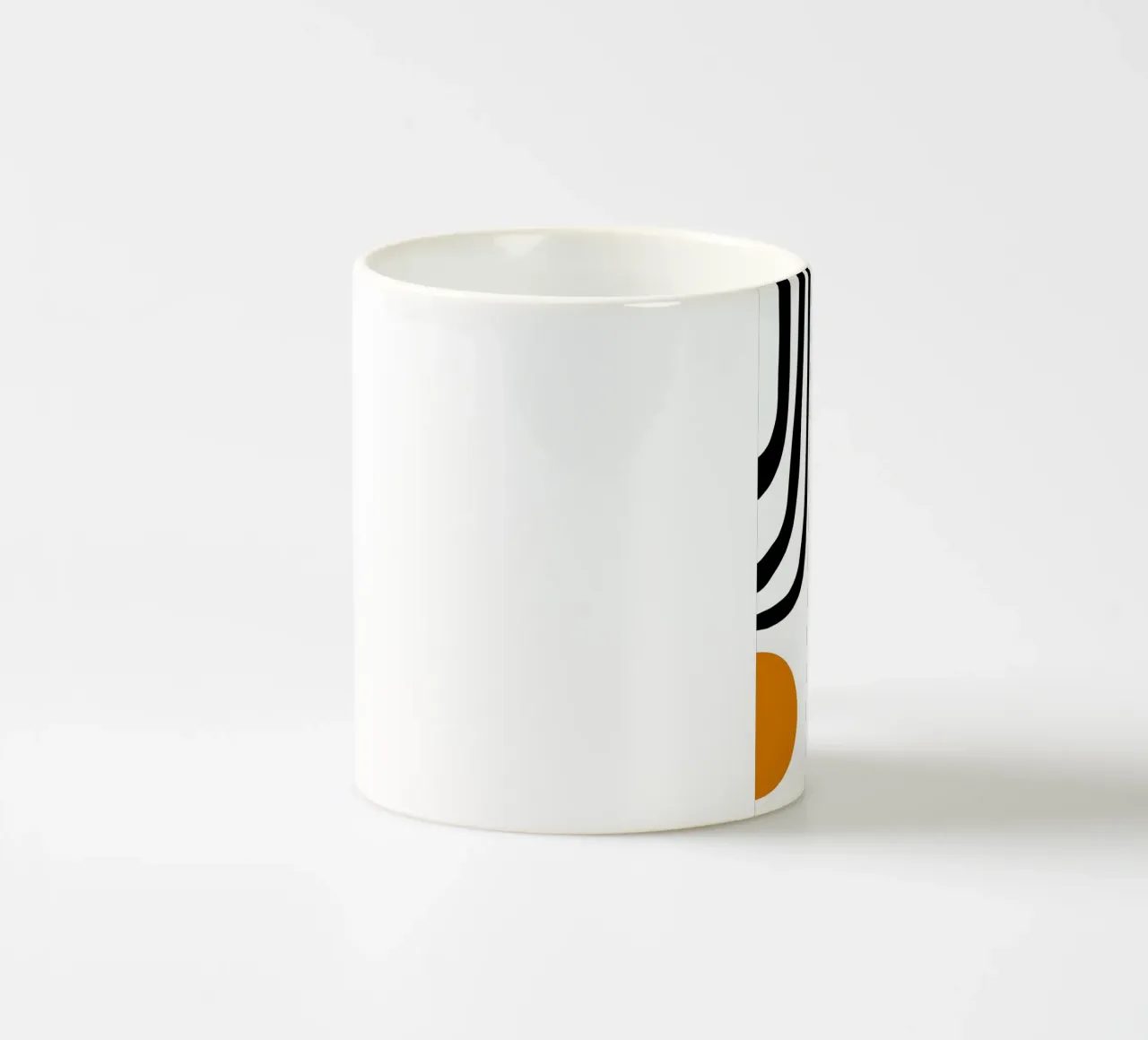 Geometrico astratto Curve Forme Colore Stampa tazza in ceramica da NorwesClub