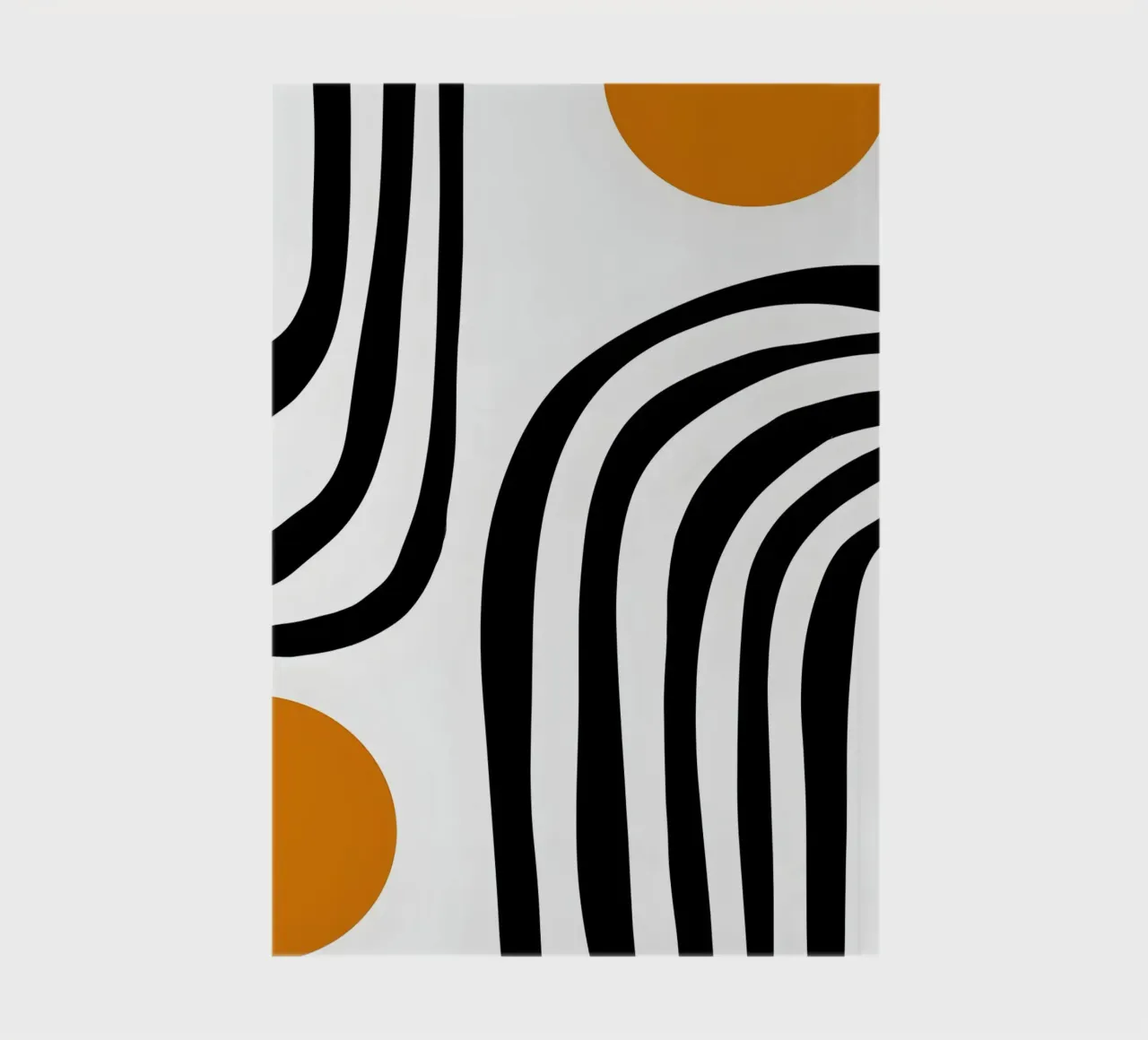 Geometric Abstract Curves Shapes Color Print notebook by NorwesClub