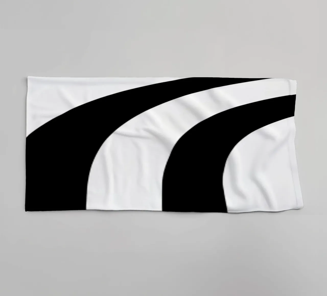 Geometric Abstract Curves Shapes Color Print (Géométrique, abstrait, courbes, formes, couleurs) serviette de bain de NorwesClub