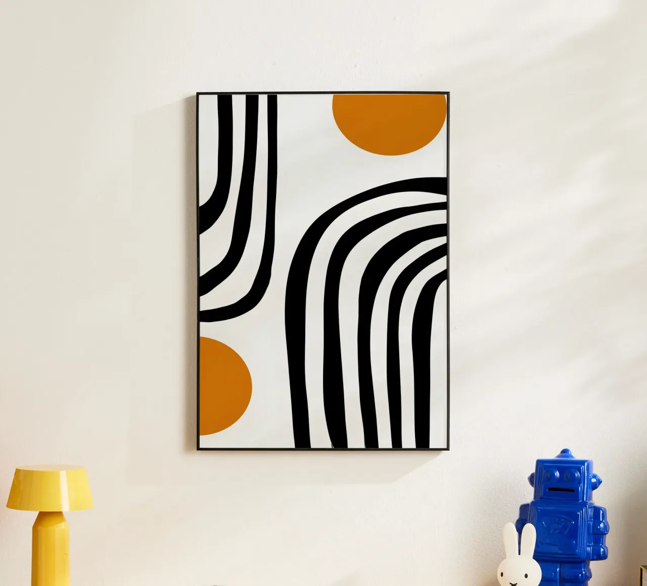 Geometrico astratto Curve Forme Colore Stampa alluminio dibond da NorwesClub