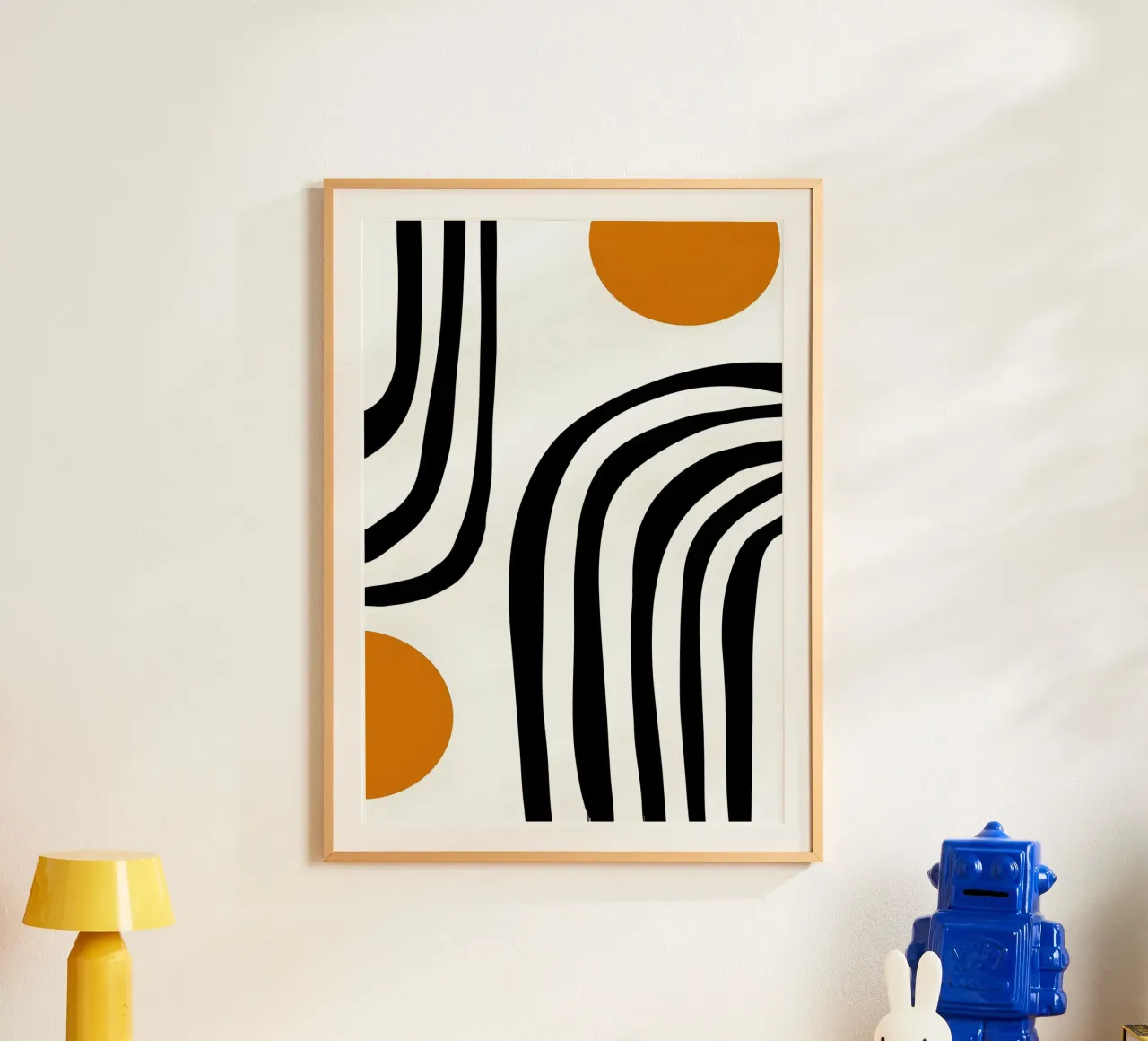 Geometric Abstract Curves Shapes Color Print hahnemühle by NorwesClub