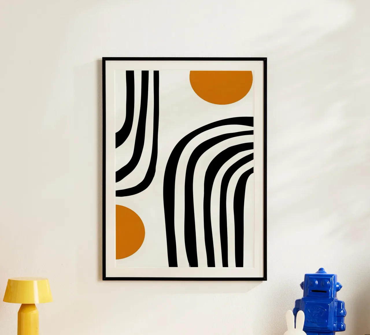 Geometric Abstract Curves Shapes Color Print hahnemühle by NorwesClub