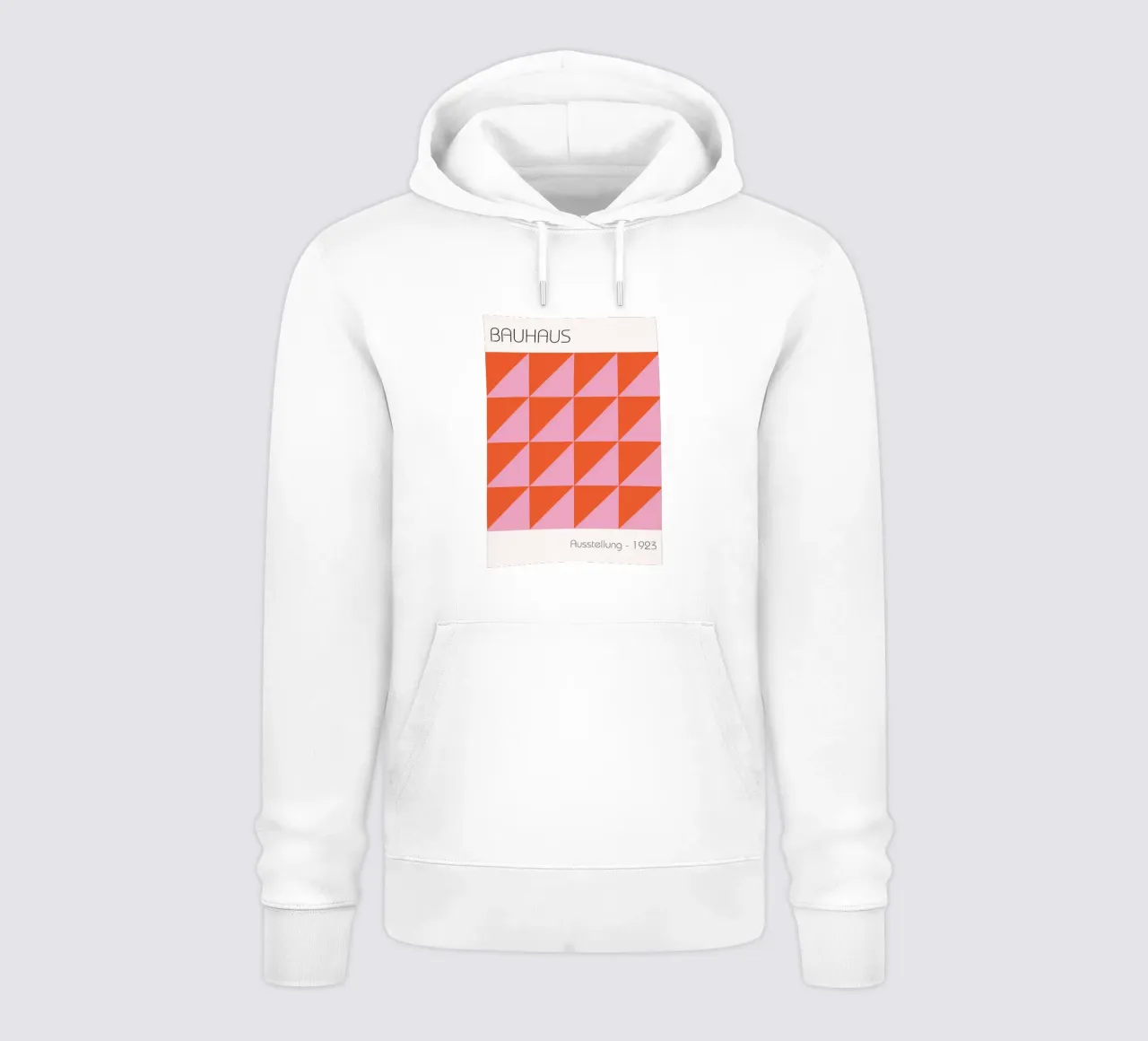 Exposición de la Bauhaus de 1923 Patrón triangular geométrico sudadera con capucha de NorwesClub