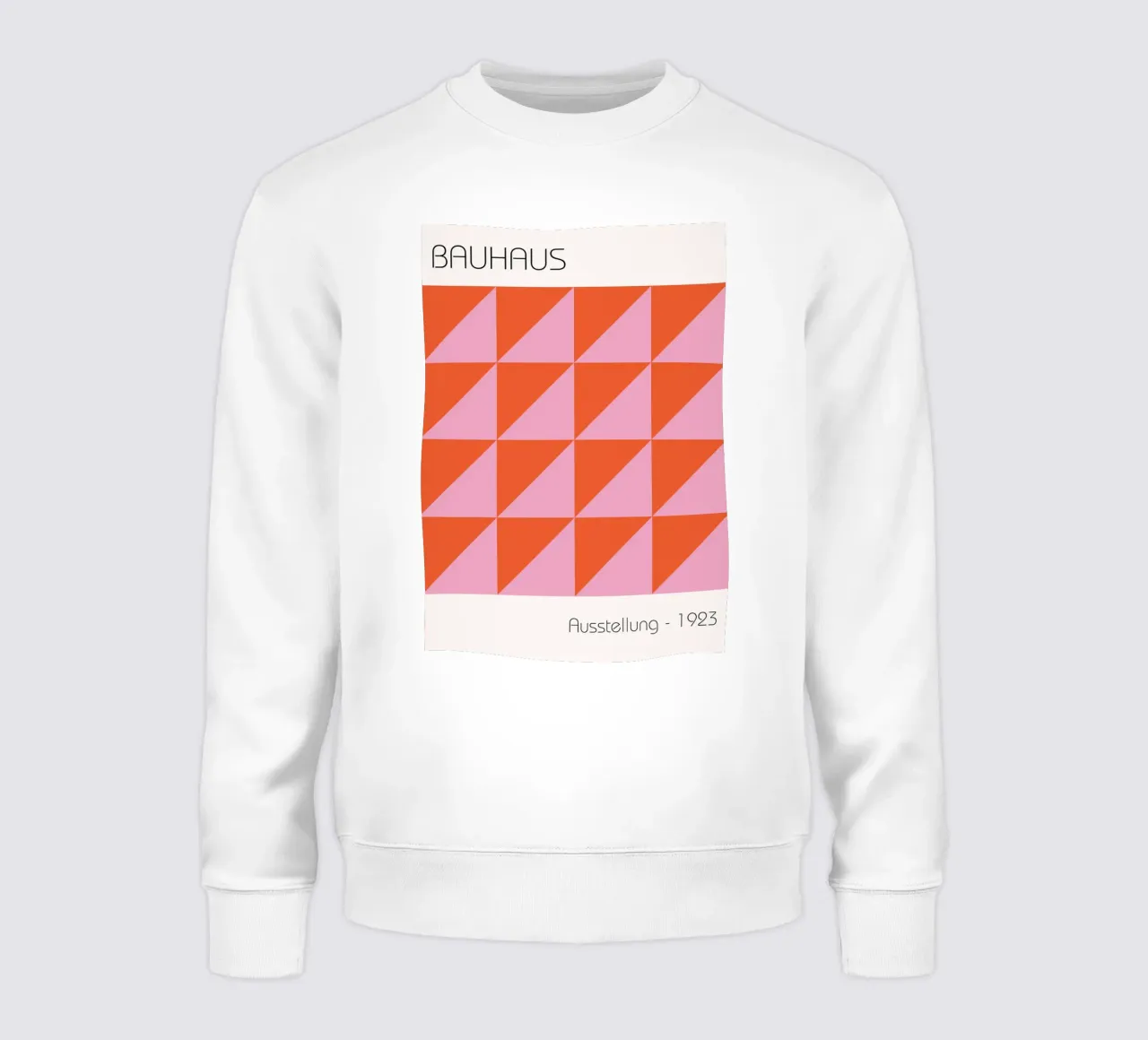 Exposición de la Bauhaus de 1923 Patrón triangular geométrico sudadera de NorwesClub