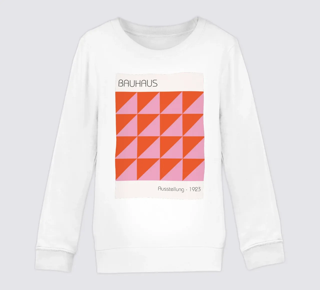 Exposición de la Bauhaus de 1923 Patrón triangular geométrico sudadera para niño de NorwesClub