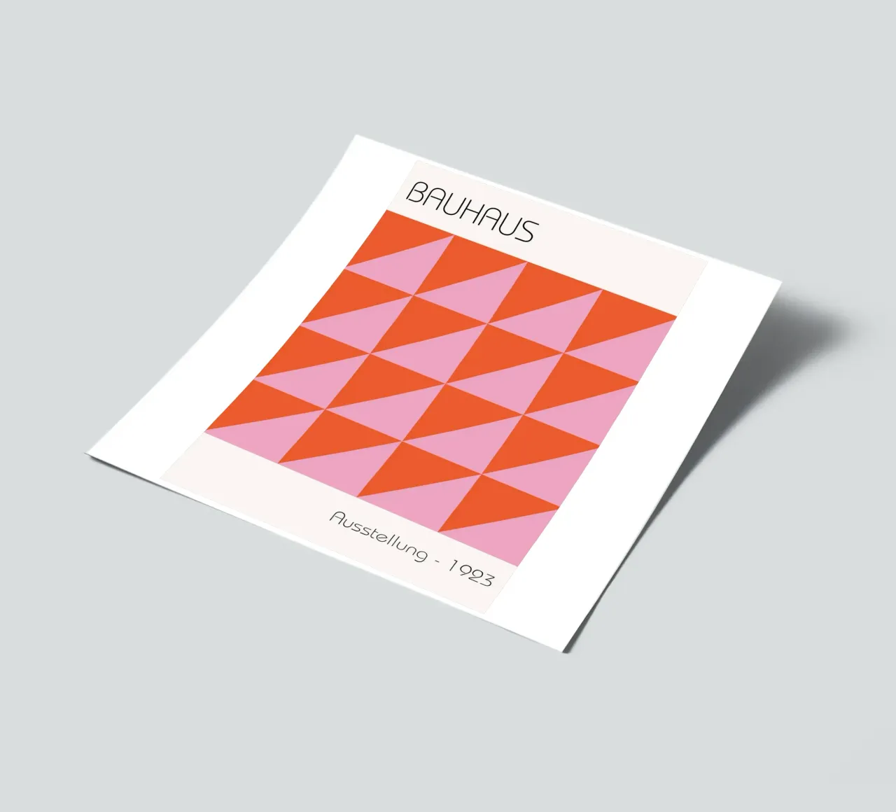 Bauhaus Ausstellung 1923 Geometric Triangle Pattern Stickerbogen von NorwesClub