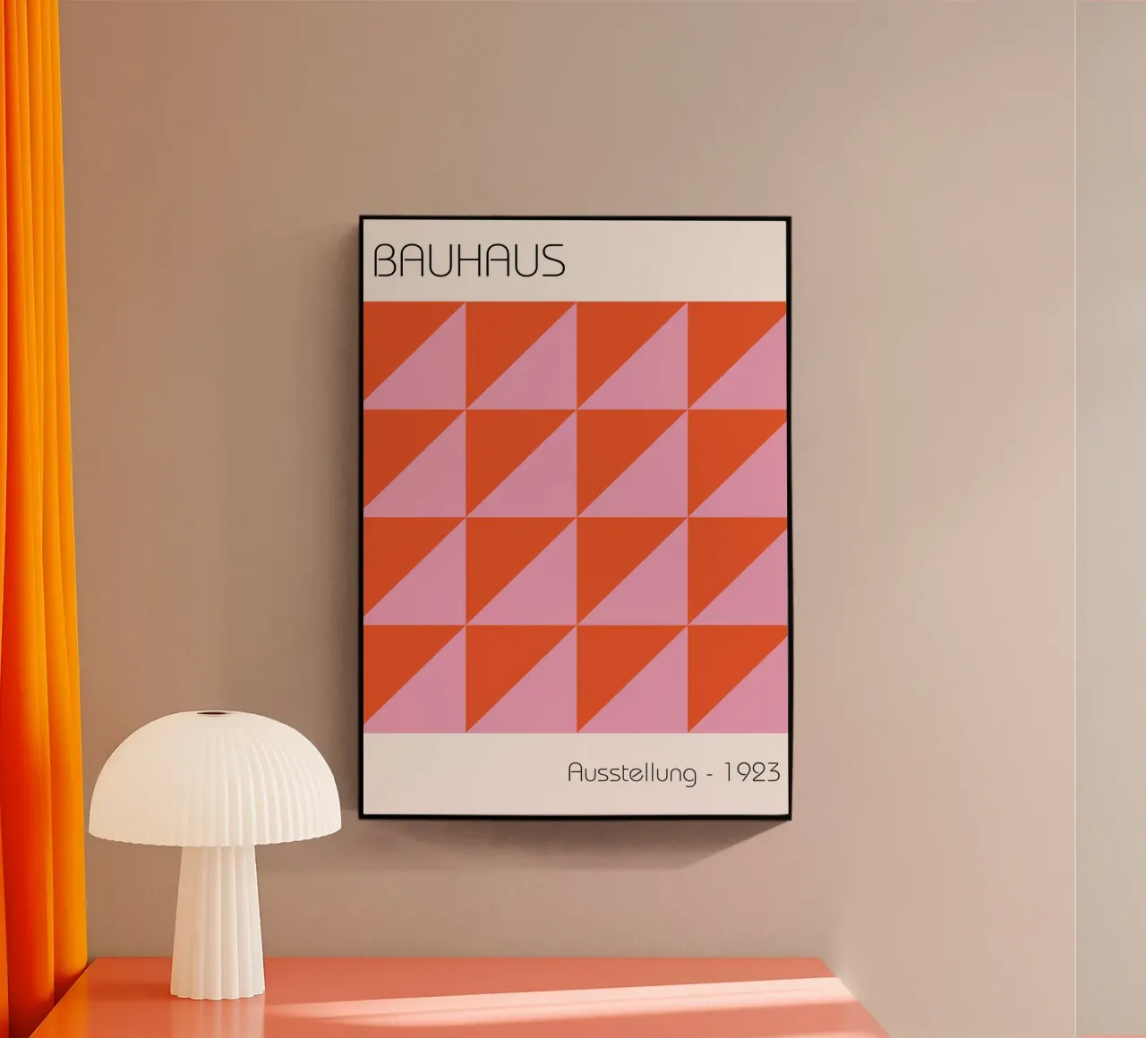 Exposición de la Bauhaus de 1923 Patrón triangular geométrico metacrilato de NorwesClub