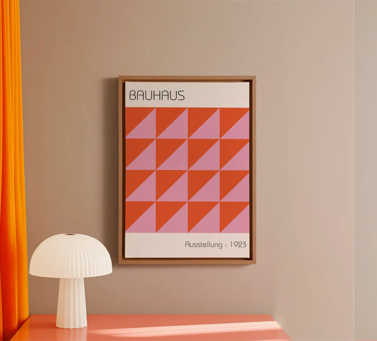 Bauhaus Exhibition 1923 Geometric Triangle Pattern canvas by NorwesClub