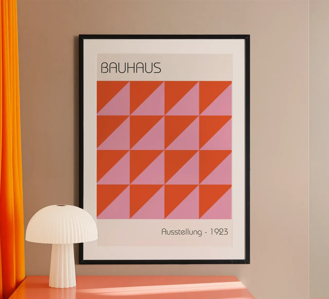 Bauhaus Ausstellung 1923 Geometric Triangle Pattern Hahnemühle von NorwesClub
