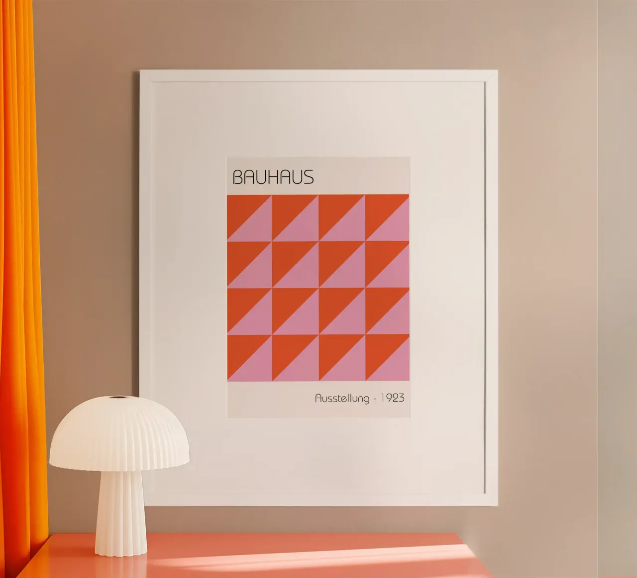 Bauhaus Ausstellung 1923 Geometric Triangle Pattern Hahnemühle von NorwesClub
