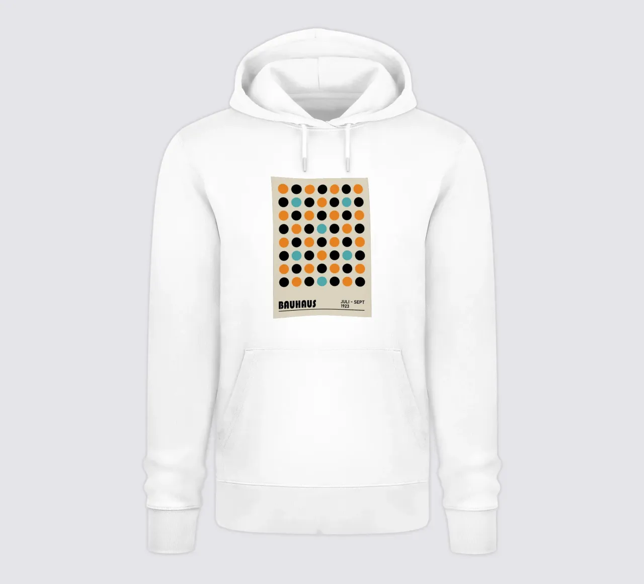 Bauhaus Geometric Grid Circles Abstract Print 1923 sudadera con capucha de NorwesClub