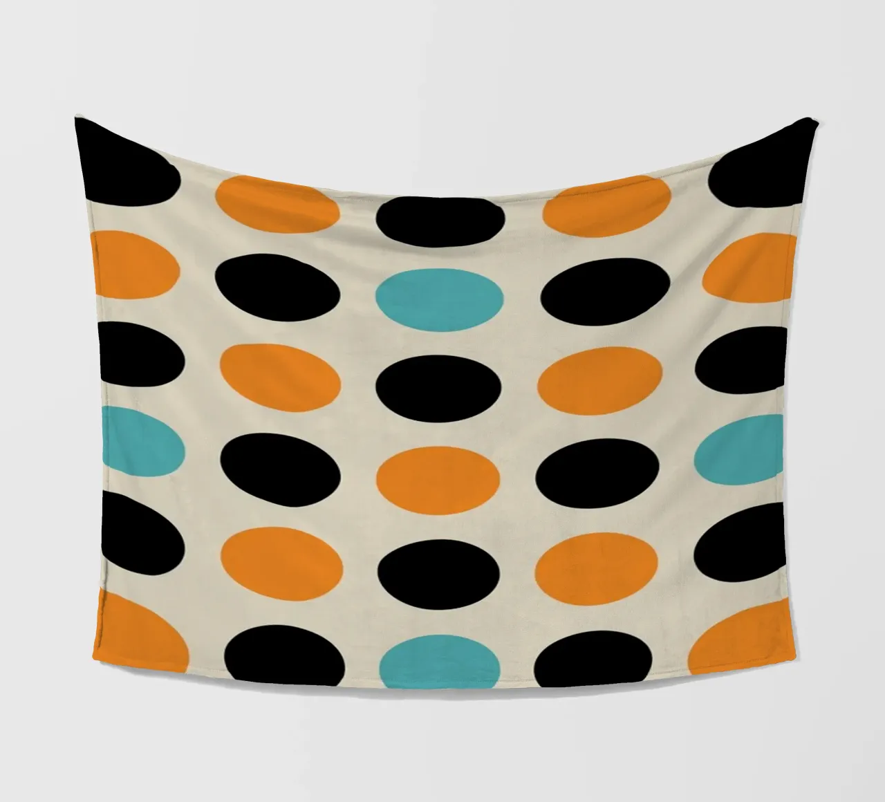 Bauhaus Geometric Grid Circles Abstract Print 1923 fleece blanket by NorwesClub