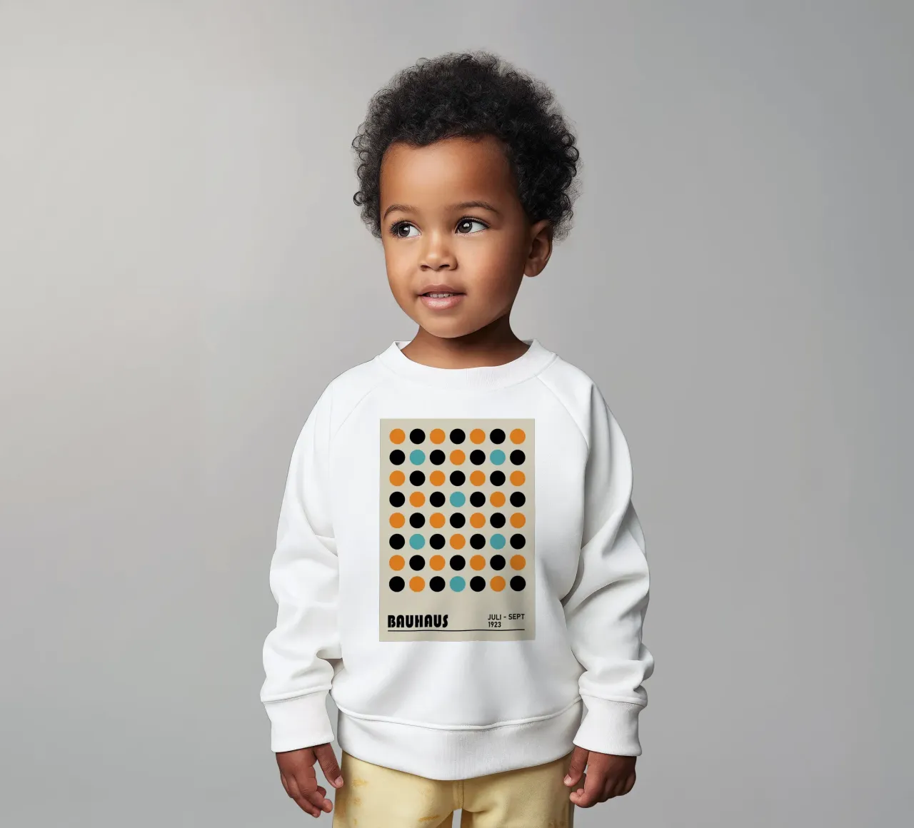 Bauhaus Geometric Grid Circles Abstract Print 1923 sudadera de bebé de NorwesClub