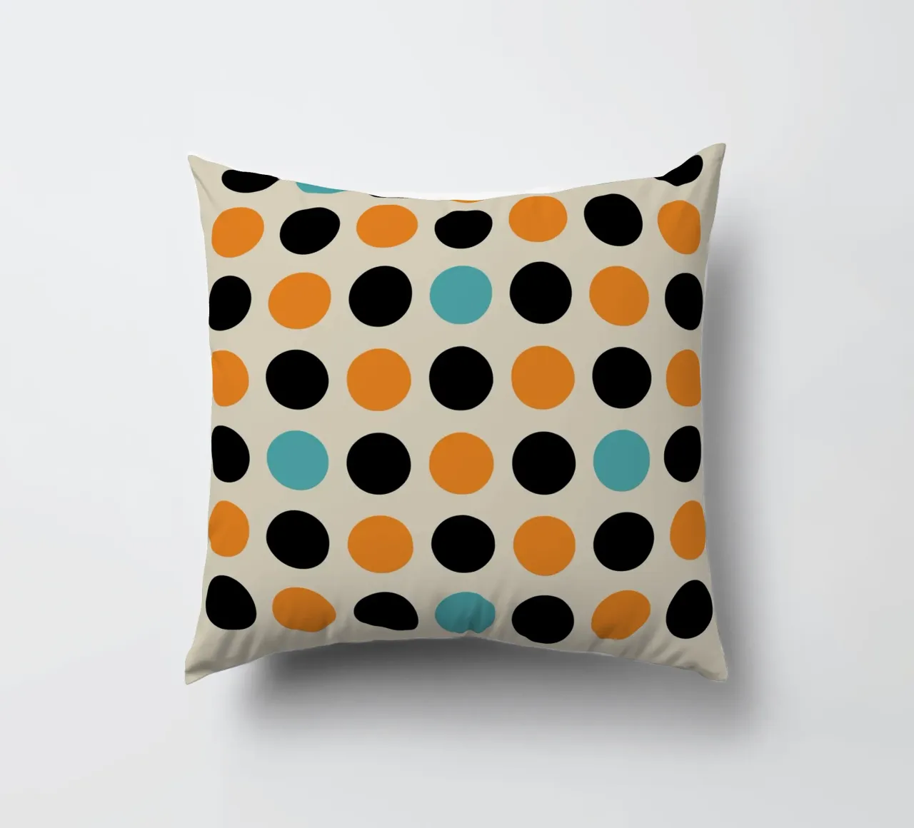 Bauhaus Geometric Grid Circles Abstract Print 1923 decorative cushion by NorwesClub
