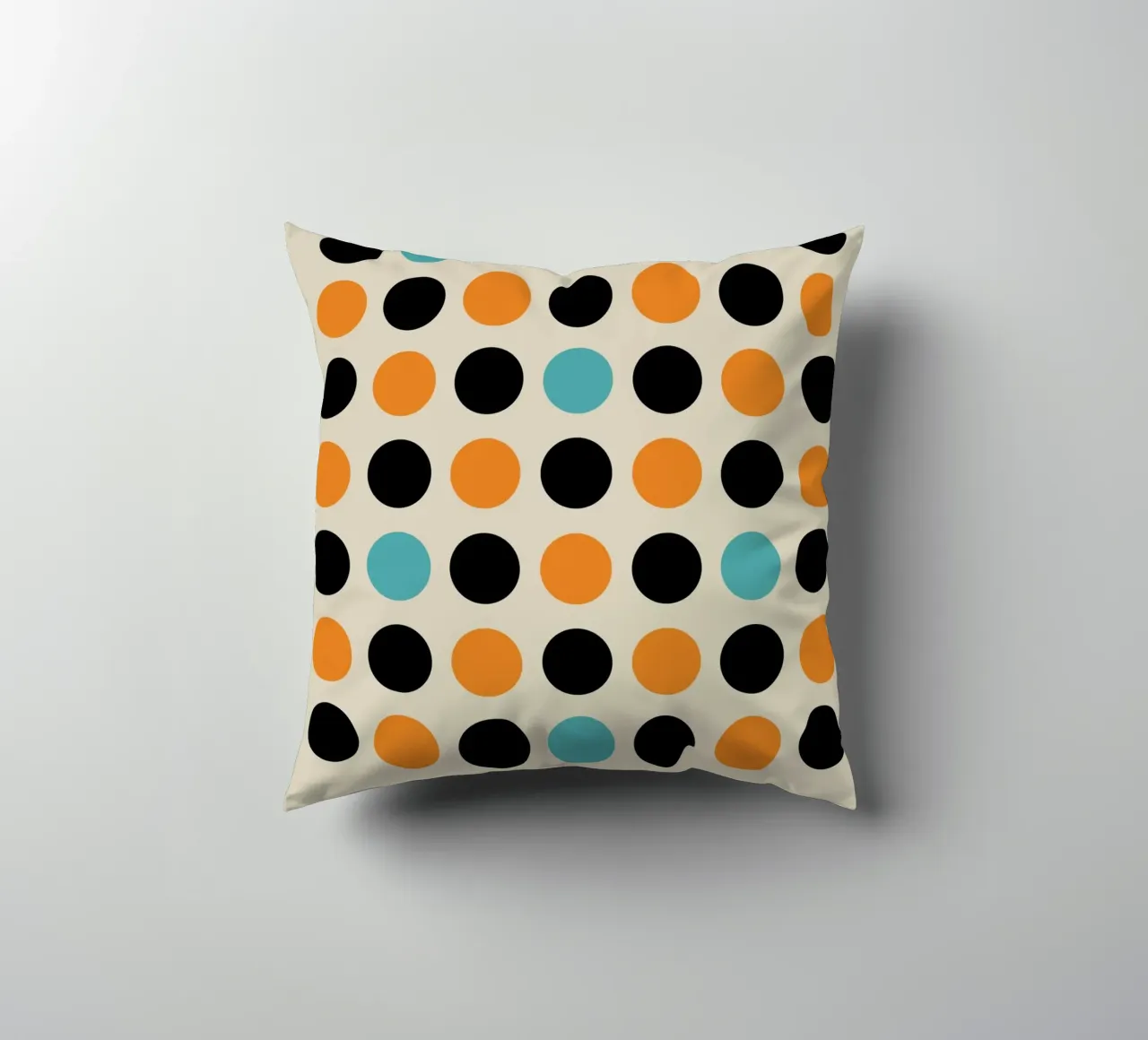Bauhaus Geometric Grid Circles Abstract Print 1923 decorative cushion by NorwesClub