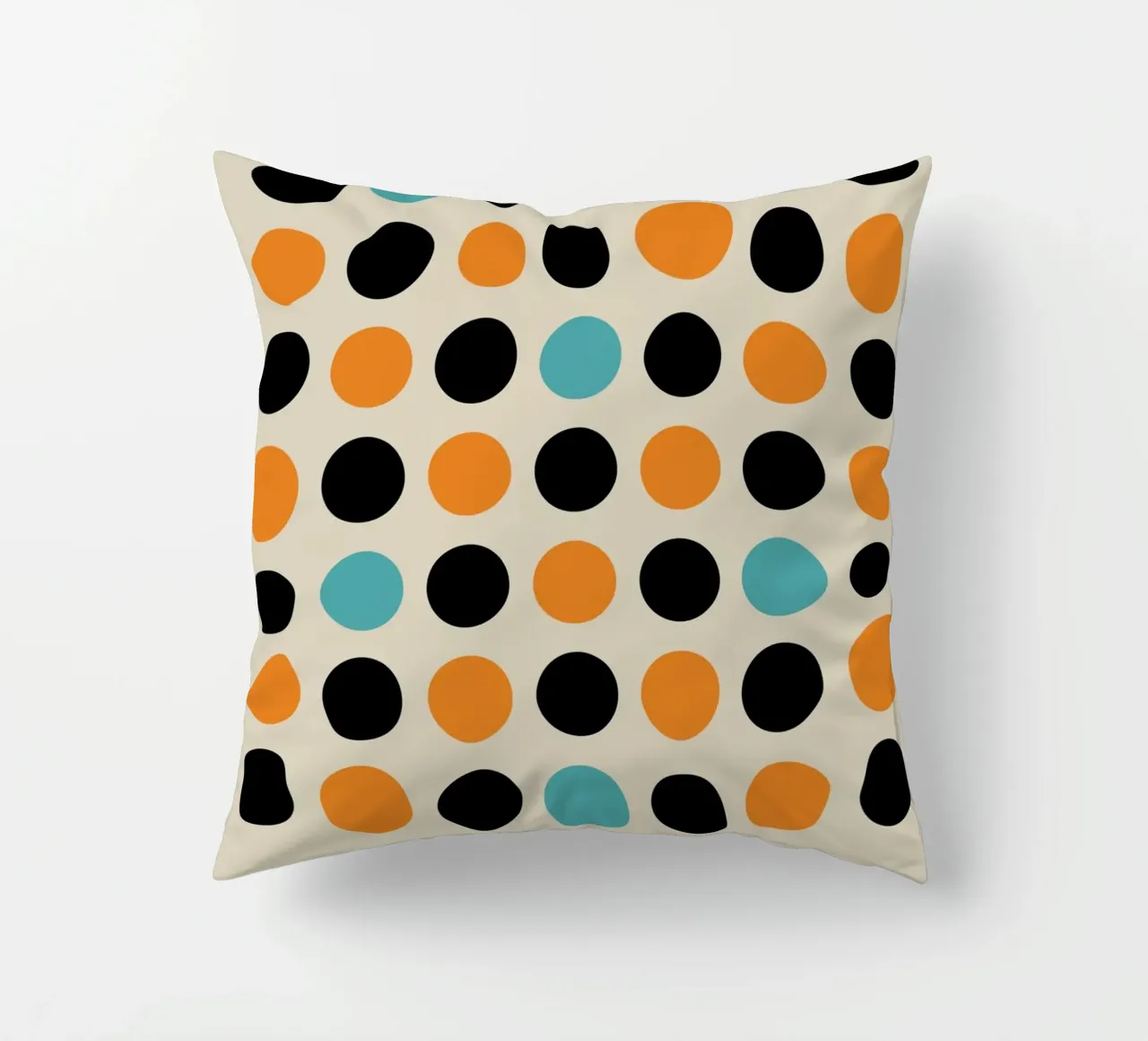 Bauhaus Geometric Grid Circles Abstract Print 1923 decorative cushion by NorwesClub
