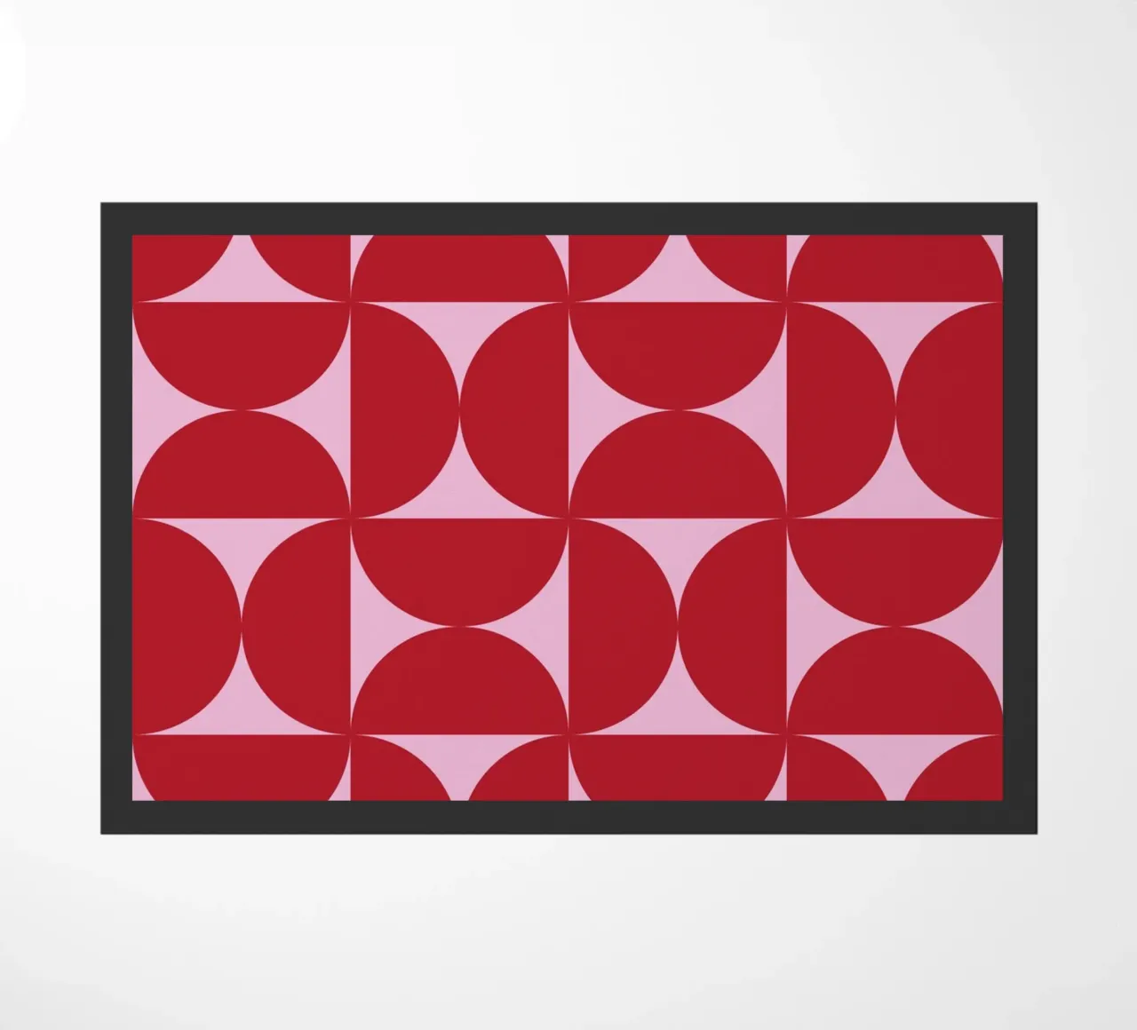 Bauhaus Exhibition 1923 Geometric Red Black doormat by NorwesClub