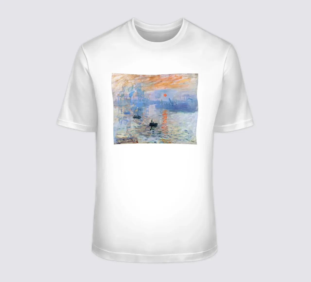 Impressione di Claude Monet, Alba (1872) t-shirt da Monet Art Prints