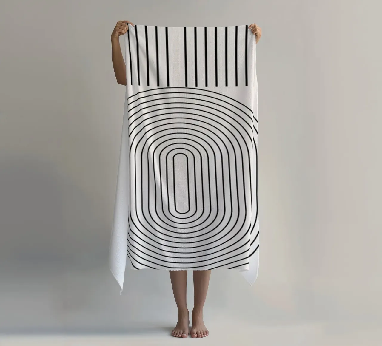 Mostra Bauhaus 1923 Forme geometriche B&N telo mare da NorwesClub